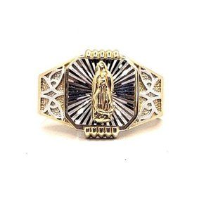 Real Gold 14k Two Tones White Gold And Yellow Gold Men Ring Size 11 .5.